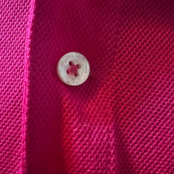 Ralph Lauren Purple Label Italy Women Magenta 3 button 100% Cotton Polo Shirt S - Picture 10 of 10